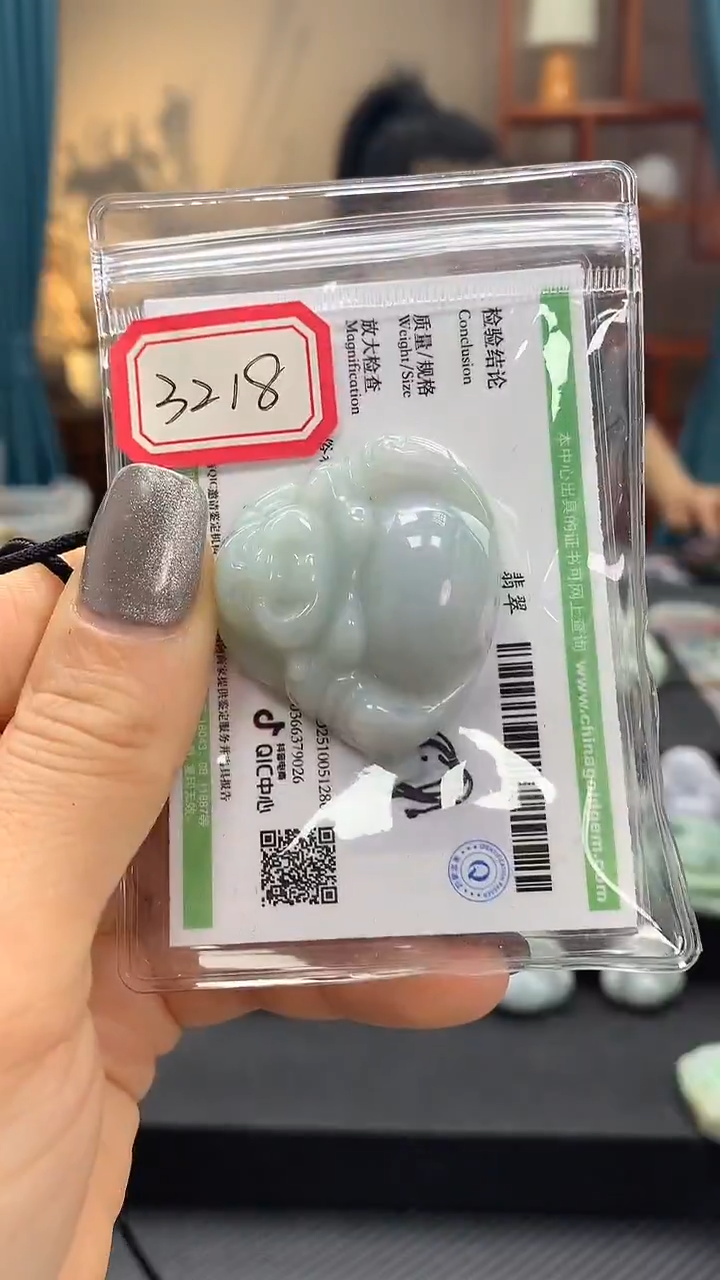 颈饰未镶嵌翡翠佛公3218