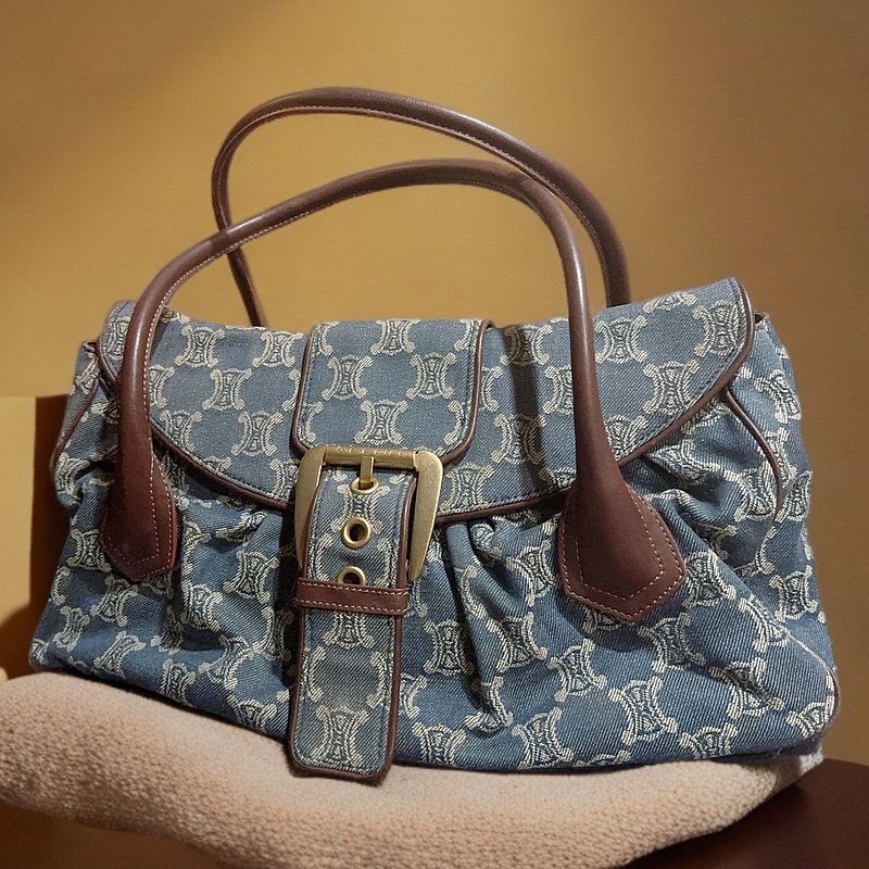 95新 Celine/思琳 丹宁单肩包 1233 6904  