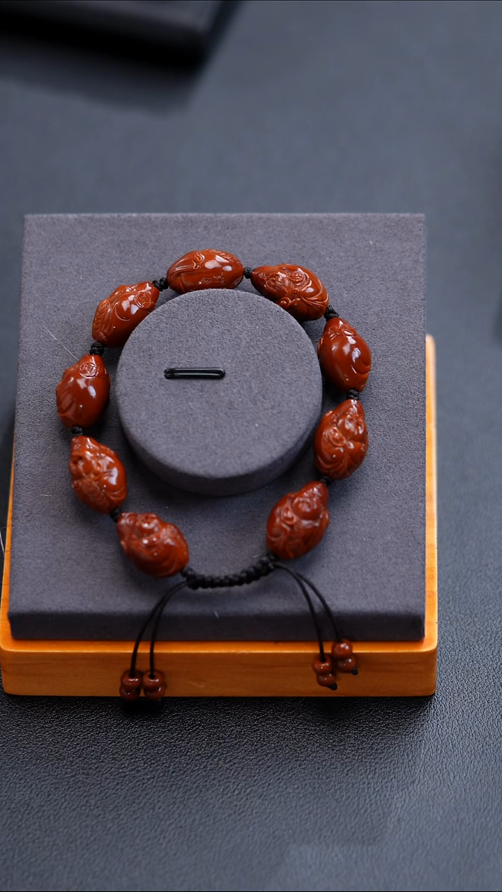 手串橄榄核三***饭八宝财神12.5