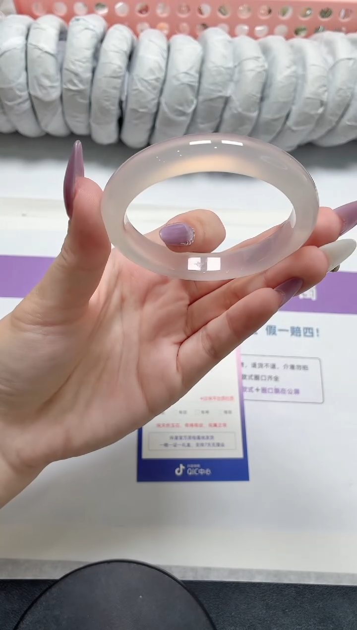 石英质玉手镯未镶嵌35-荔枝54.5