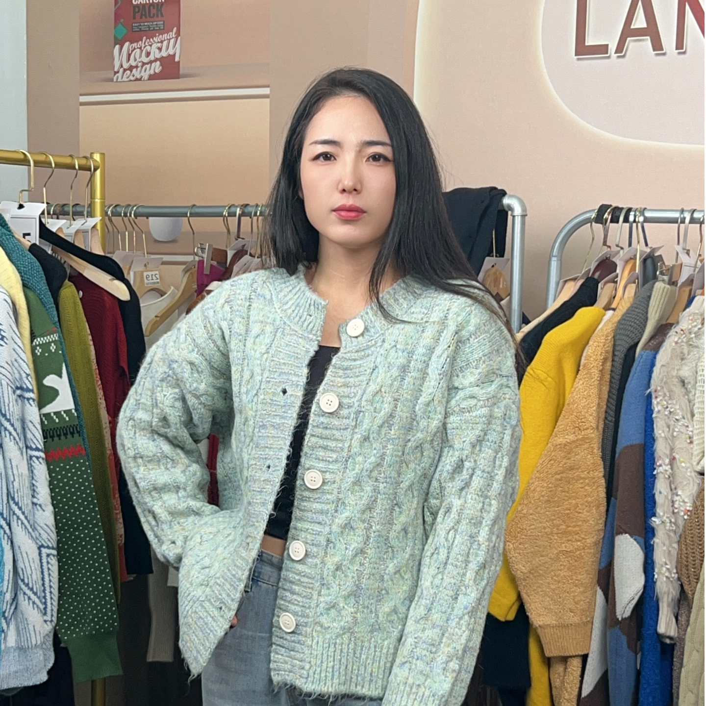 常规开衫款厚款薄款秋季毛针织衫加厚秋冬时尚短款