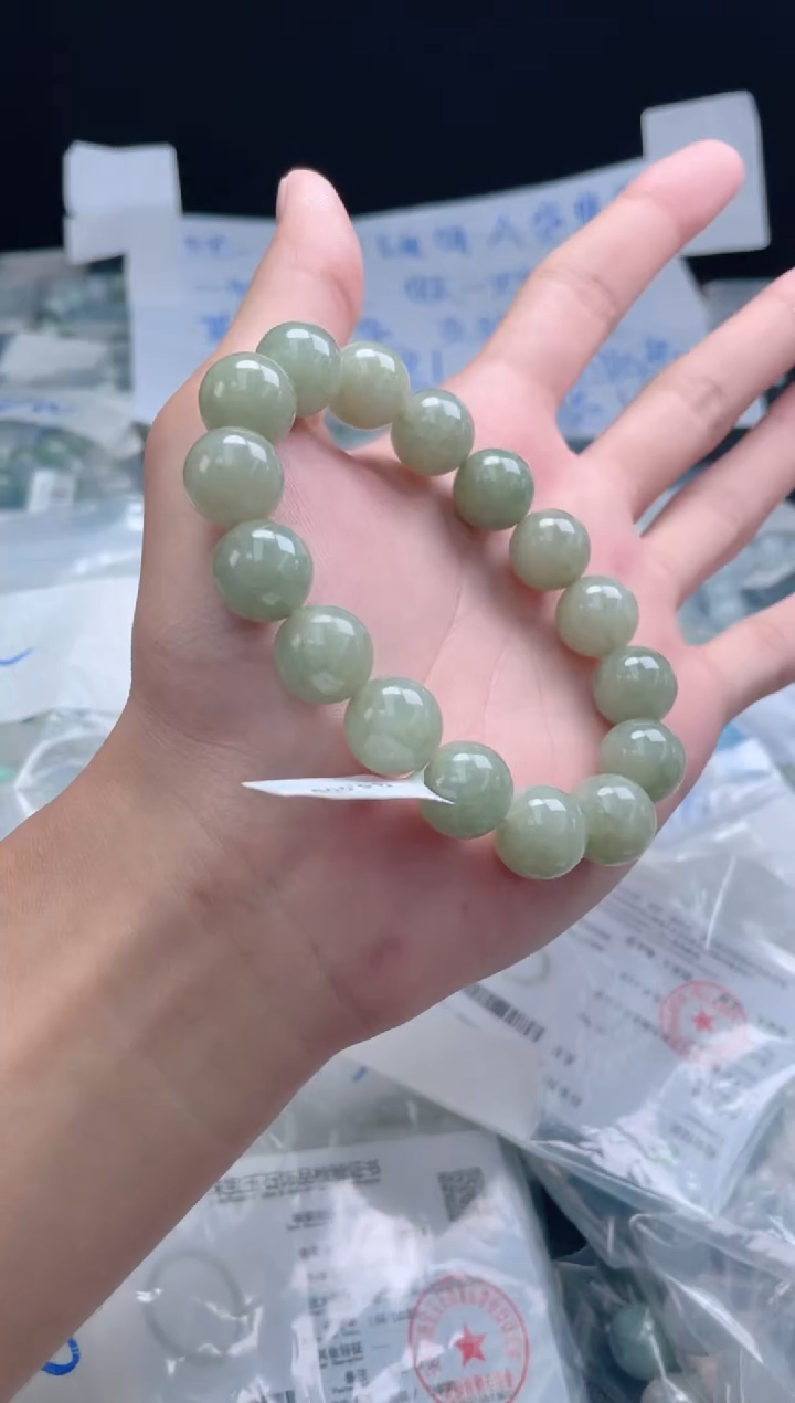 未镶嵌定制翡翠珠串
