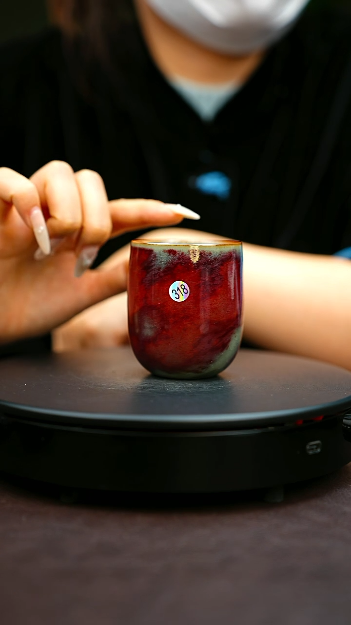 318#原矿钧瓷炉钧釉闻香杯