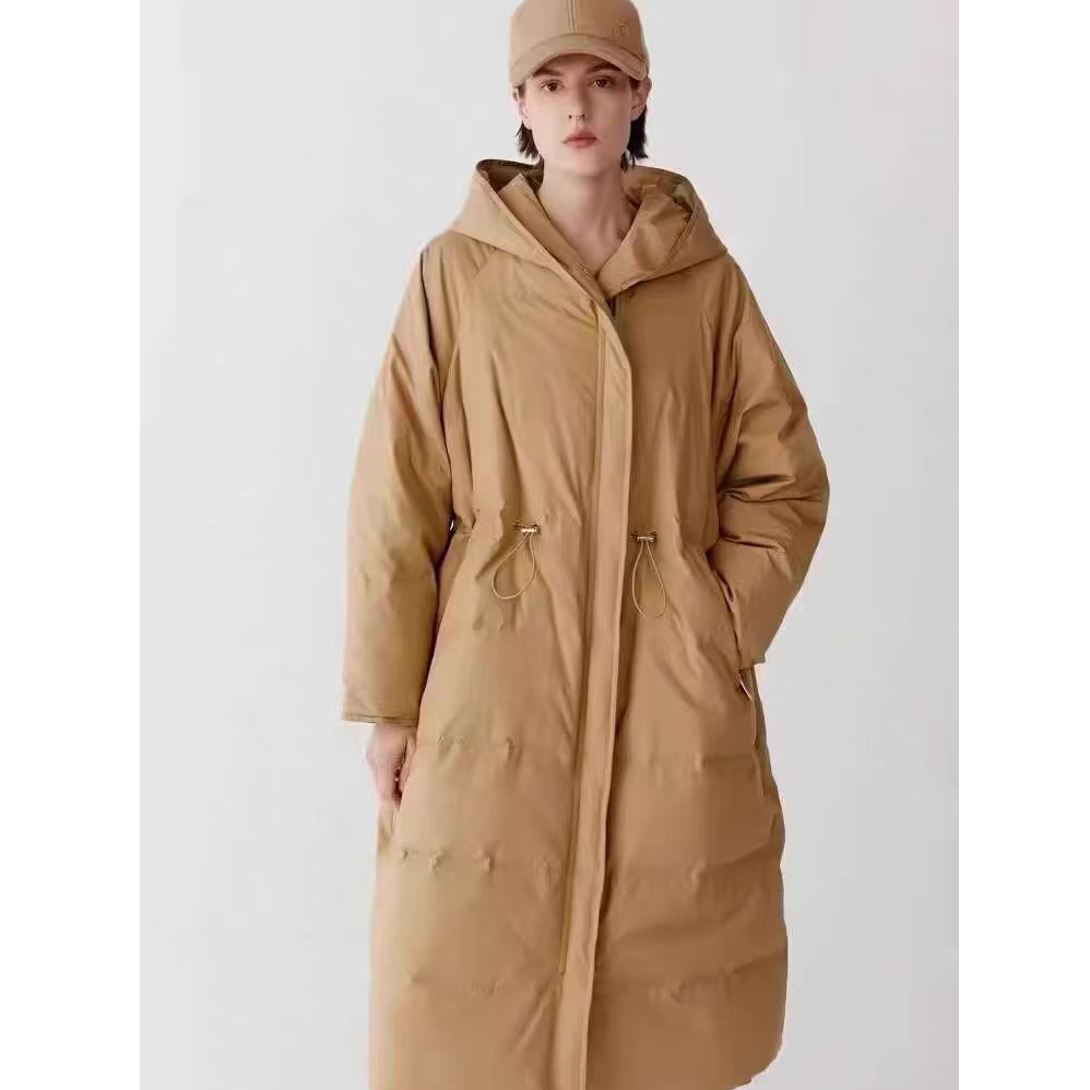 小禾两面穿超推荐！90白鹅绒长款保暖外套羽绒服女