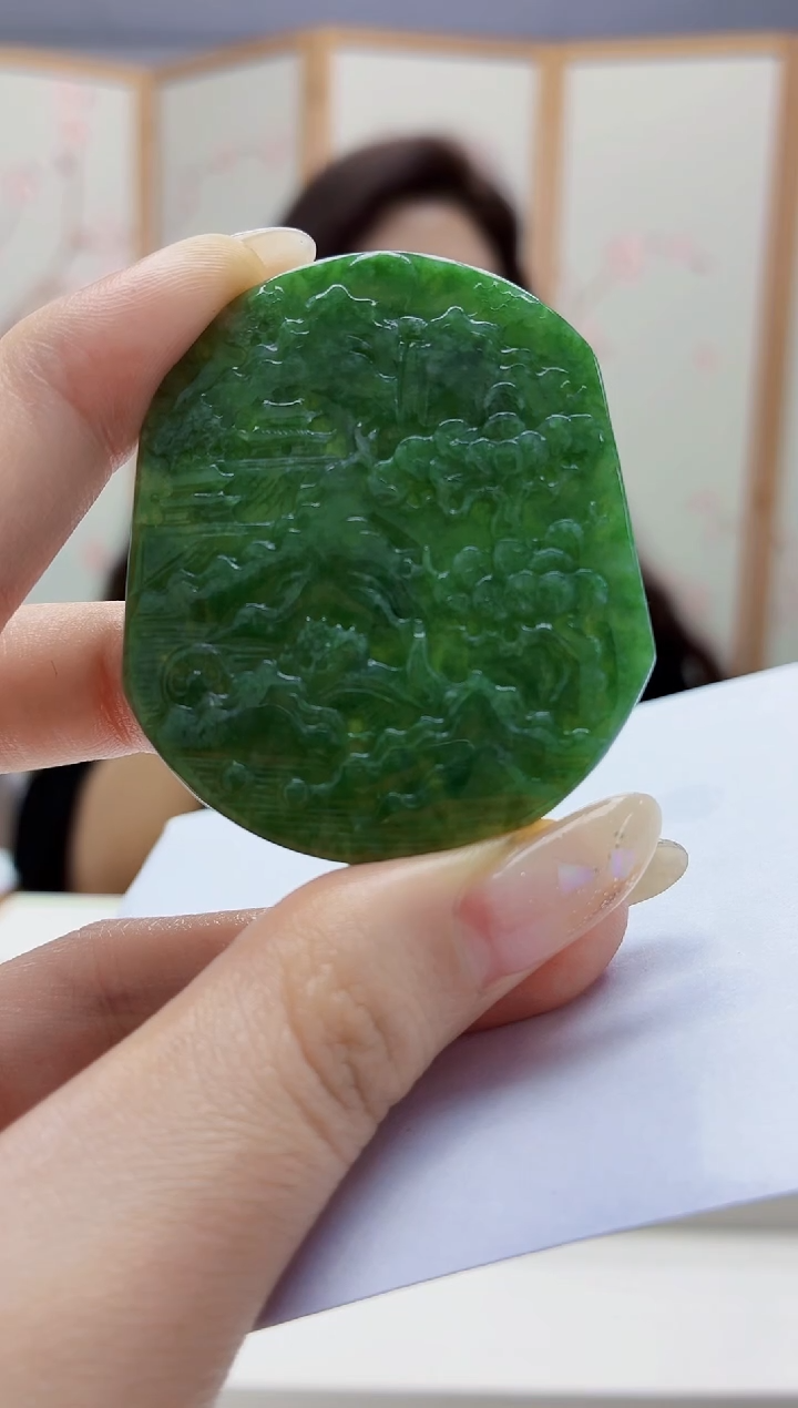 未镶嵌定制翡翠4829jw-毛货挂件34