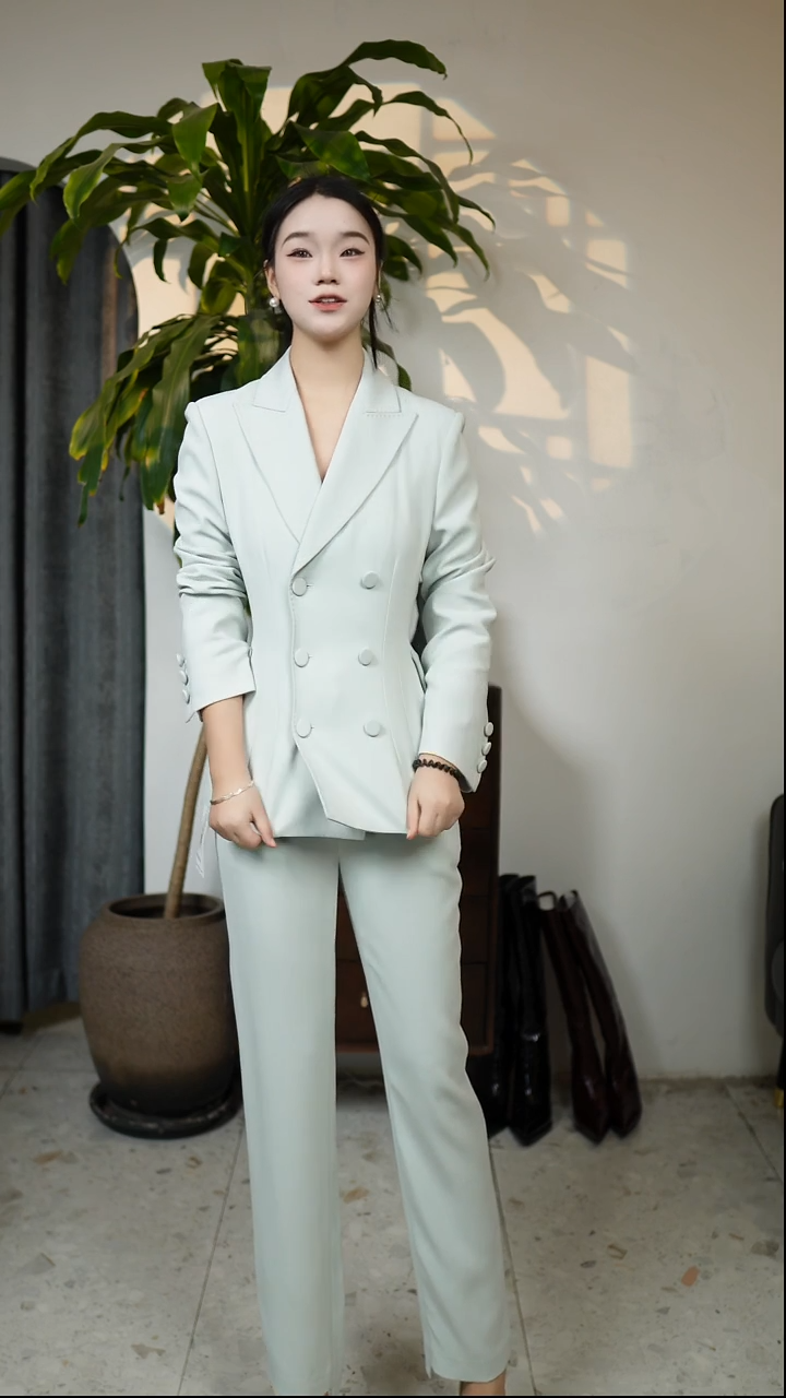 高定baby蓝套装 上衣XL码➕裤子L码（105斤以内）