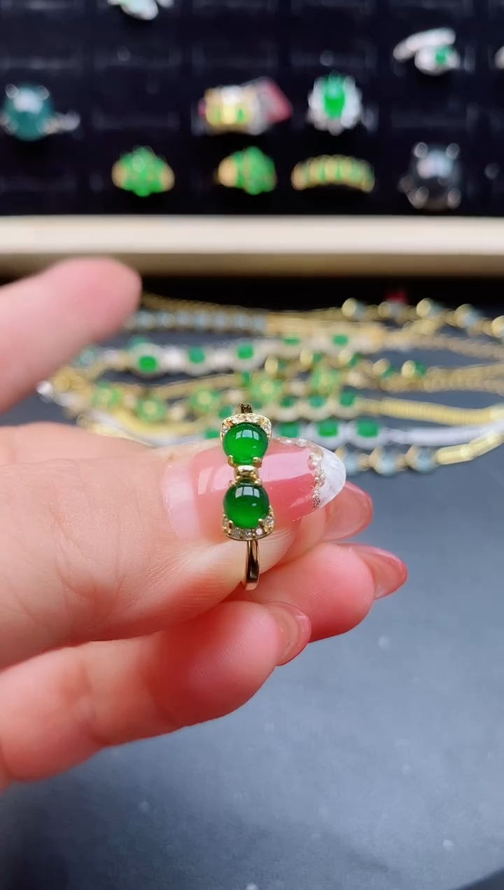 【闪购商品】翡翠戒指银S925镶嵌5080550