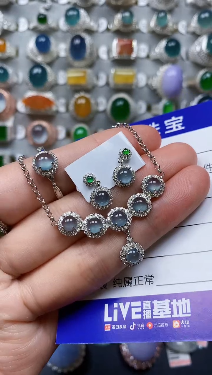 【闪购商品】翡翠颈饰银S925镶嵌0142