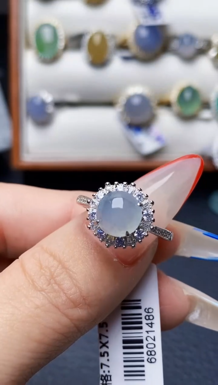 银S925镶嵌戒指翡翠1774