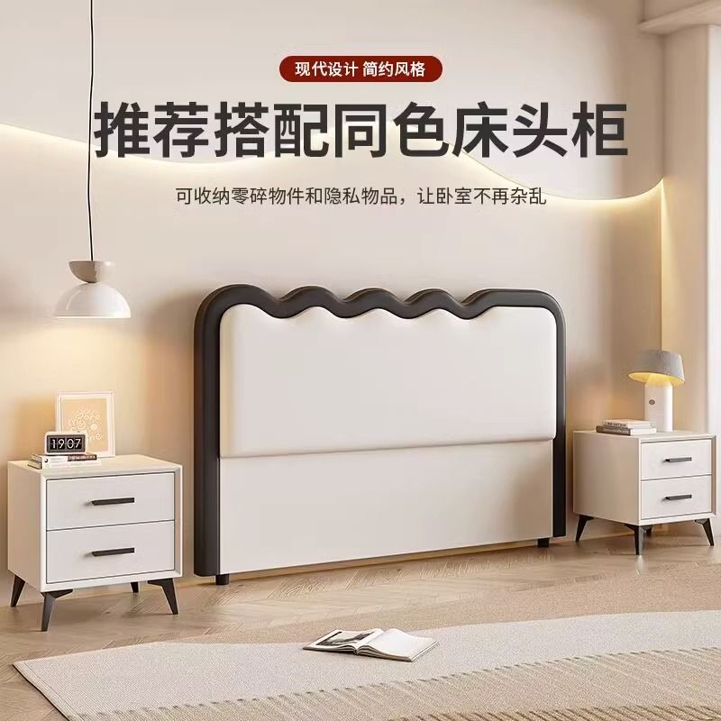新款床头软包简约现代靠背落地超薄背板单独床头实木单买一体C20