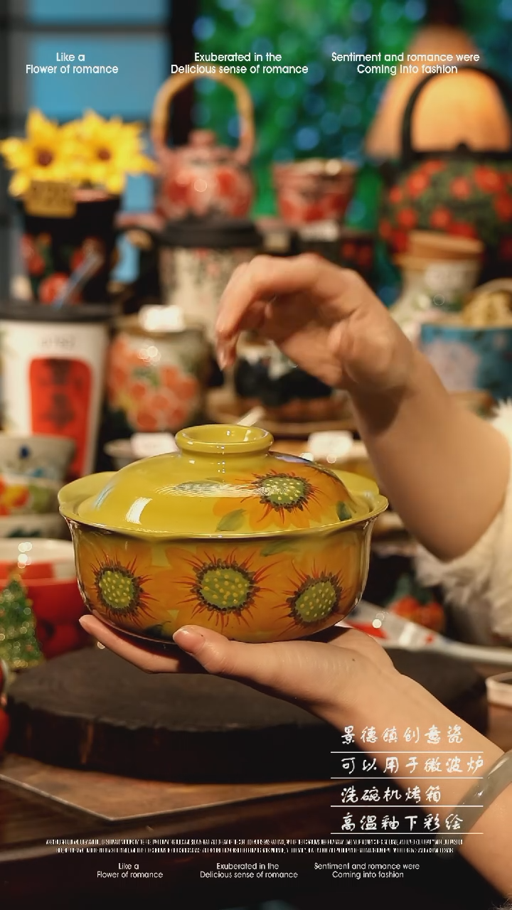 陶瓷景德镇高温釉下彩手工手绘款式