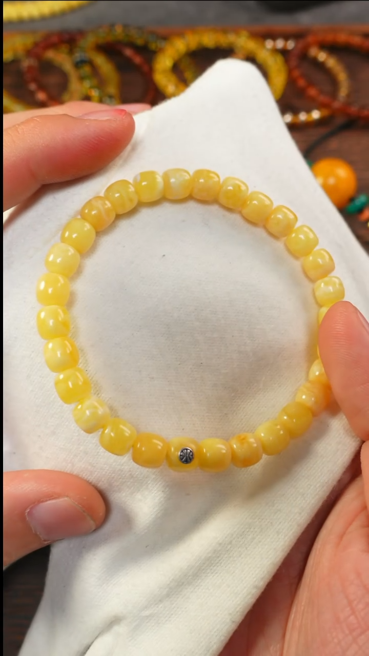 【闪购商品】蜜蜡手链未镶嵌2407/7mm蓝标蜜蜡单圈