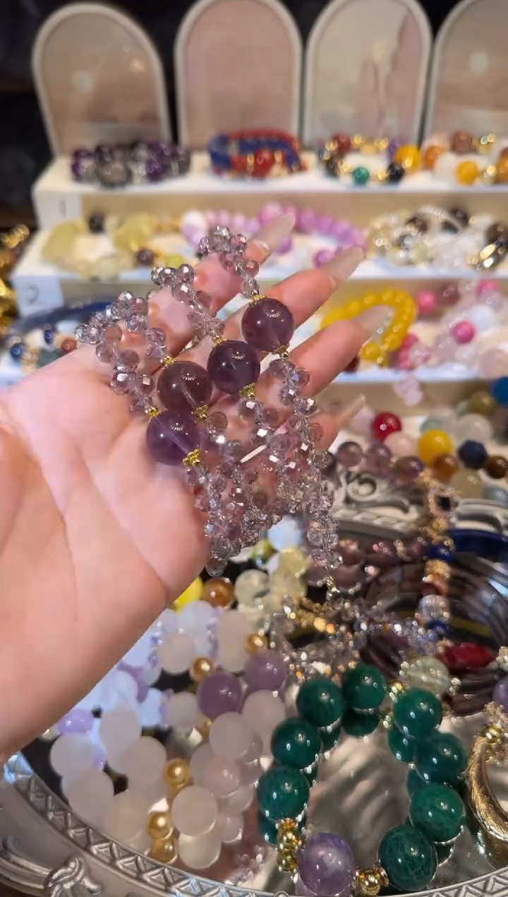 未镶嵌手串水晶多样性发一