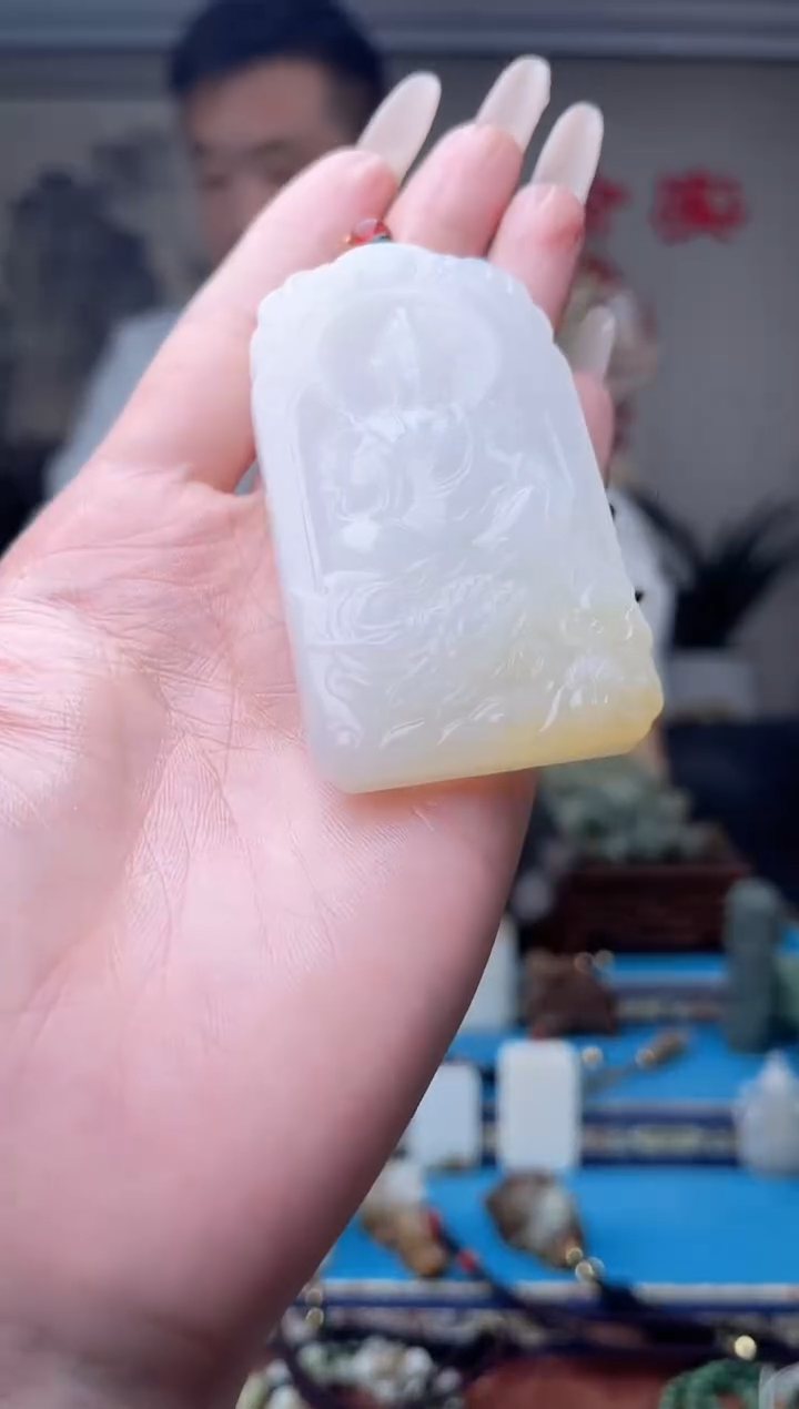 和田玉未镶嵌挂件1