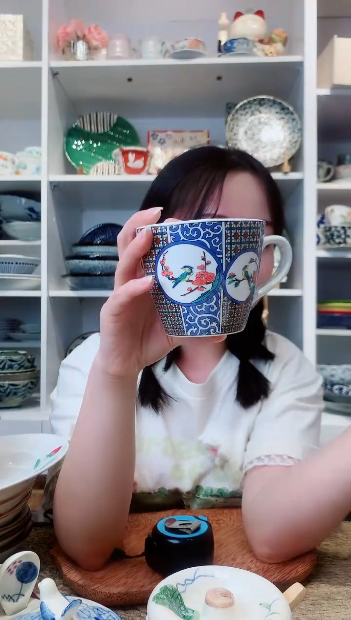 陶瓷【微瑕】九谷窗花马克杯