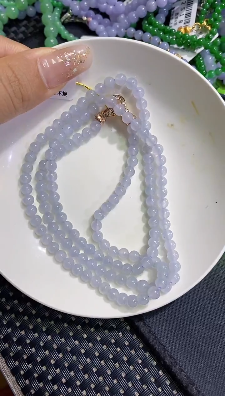 散珠翡翠卡4.7项链