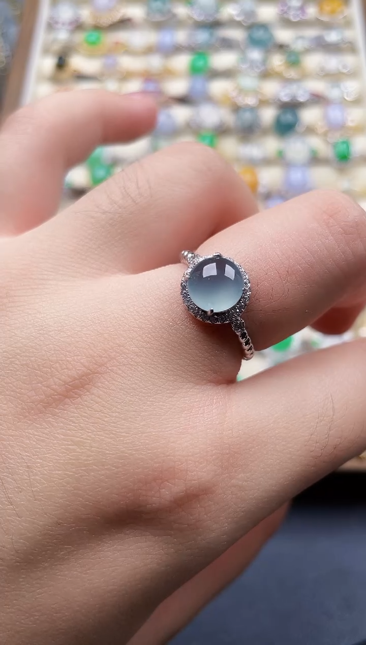 银S925镶嵌戒指翡翠16