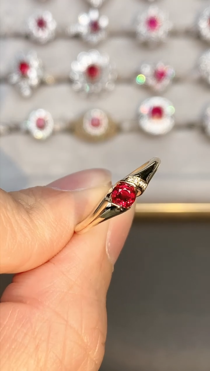 【闪购商品】红宝石戒指18K金镶嵌0.42ct/专场专属价