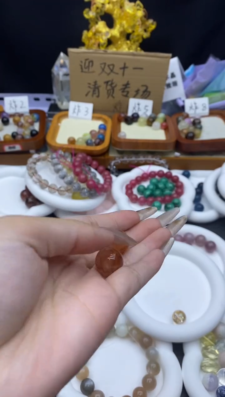 未镶嵌珠宝半成品水晶14黄浇花单颗