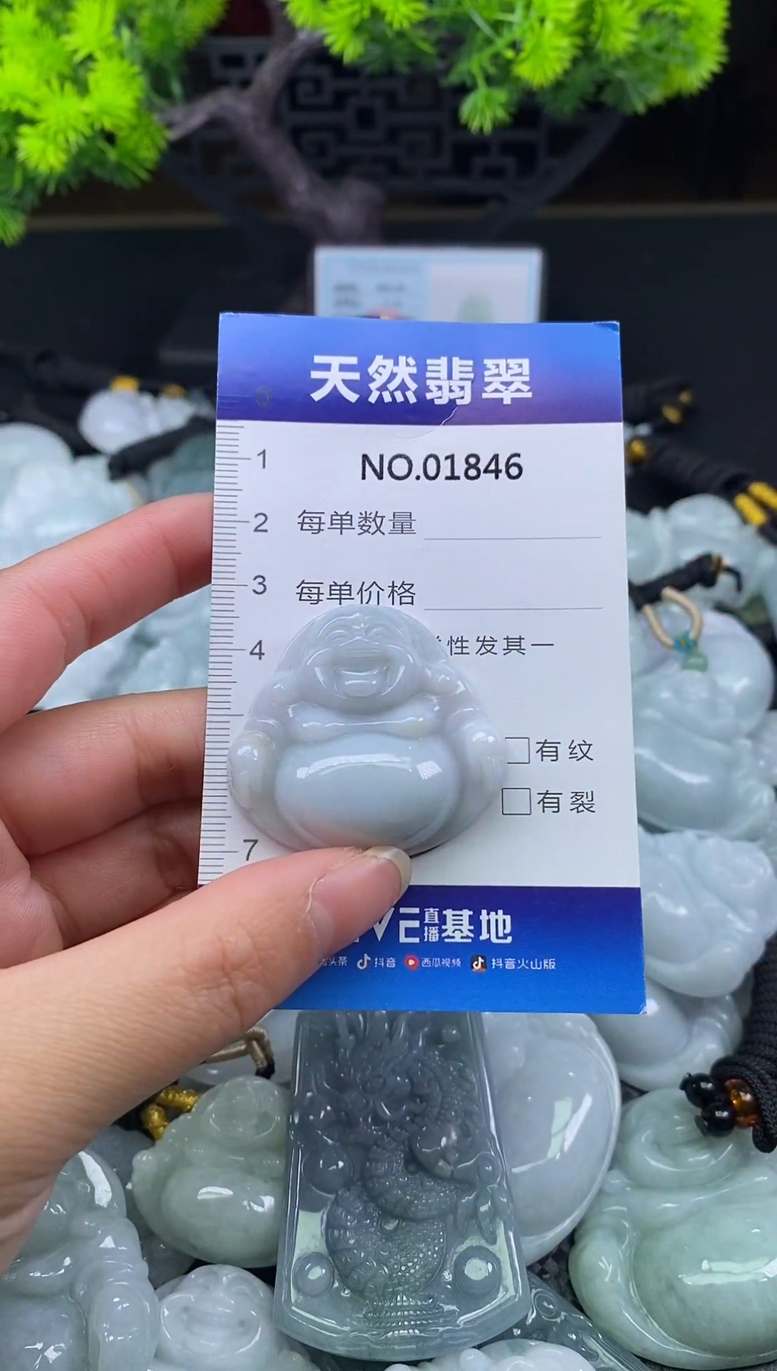 颈饰未镶嵌翡翠天然缅甸翡翠1846