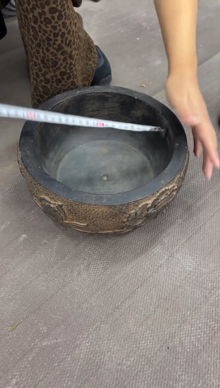 陶土【火山泥】花开富贵盆