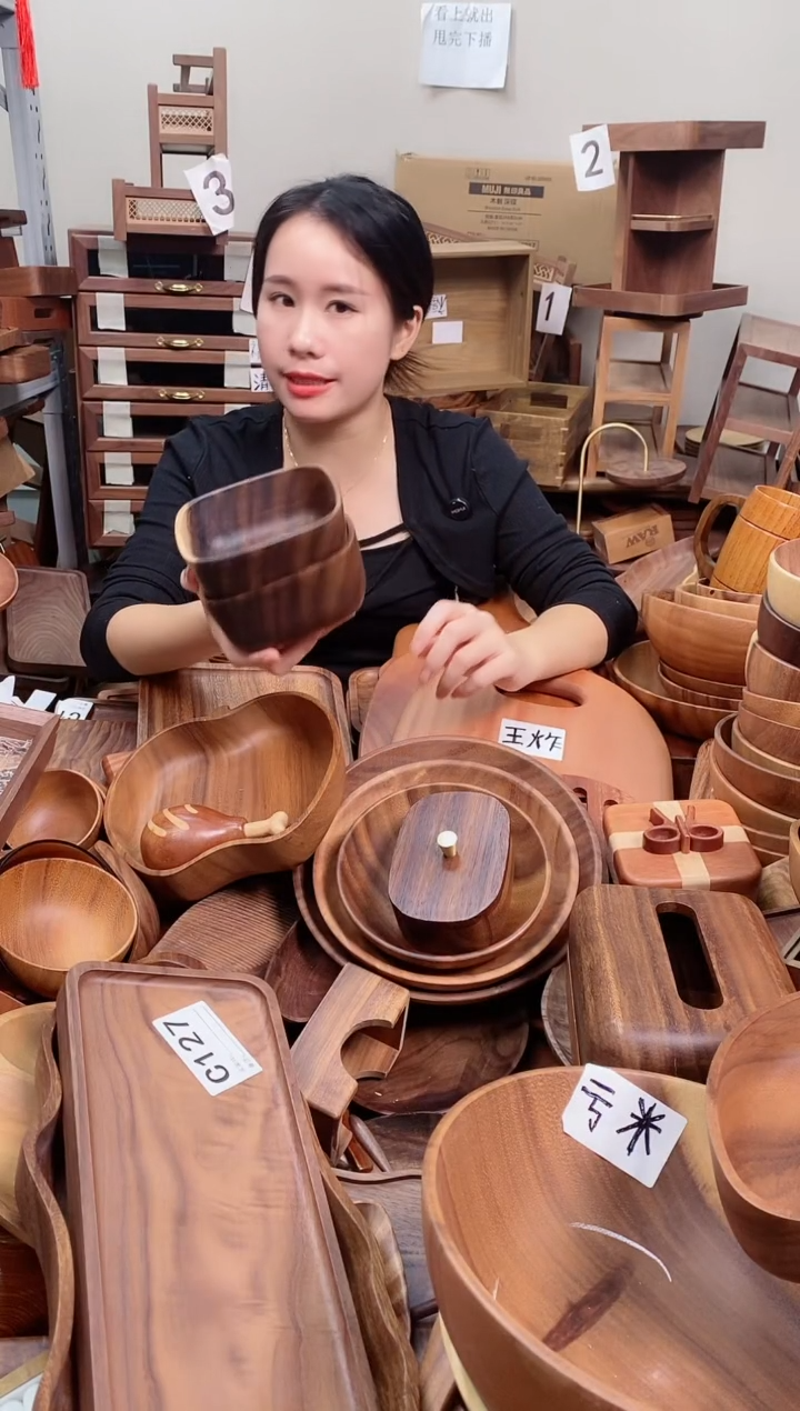 木  南美胡桃木正方砵13*5.5cm