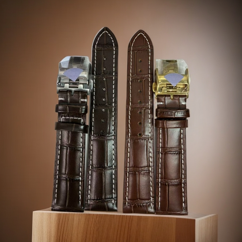 适配代用名匠月相表带先行者康卡斯真皮男女通用手表带