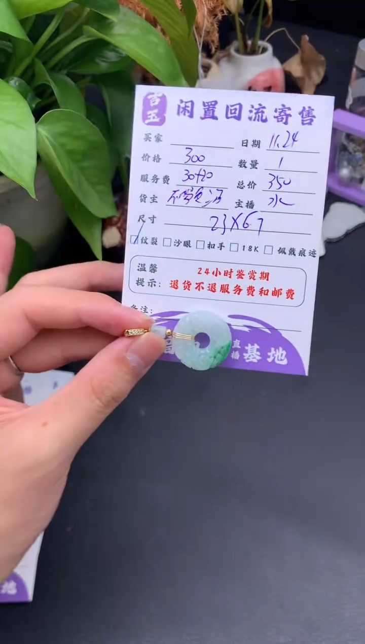 颈饰未镶嵌翡翠挂件