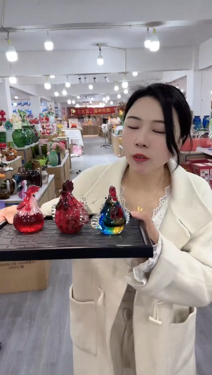 【闪购商品】琉璃瑞鸿花器早K-3