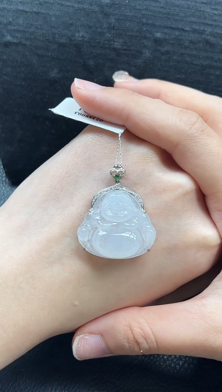 【闪购商品】翡翠颈饰18K金镶嵌佛公