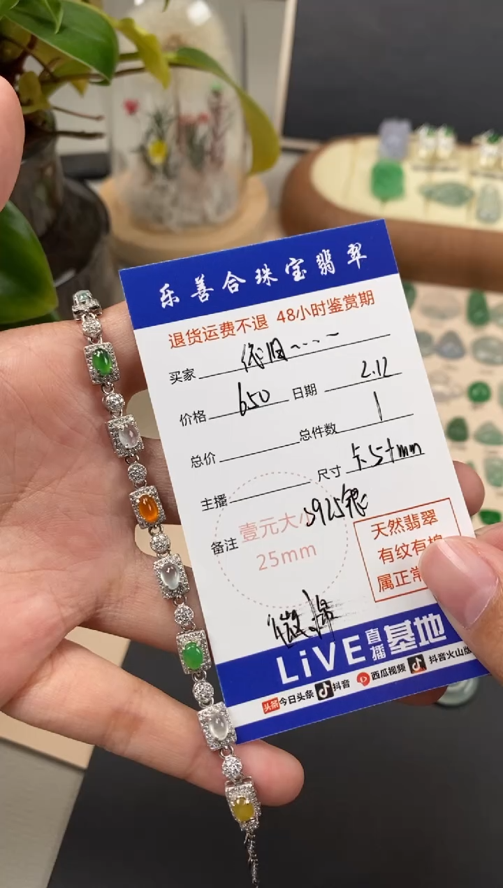 【闪购商品】翡翠颈饰银S925镶嵌翡翠冰种蛋面