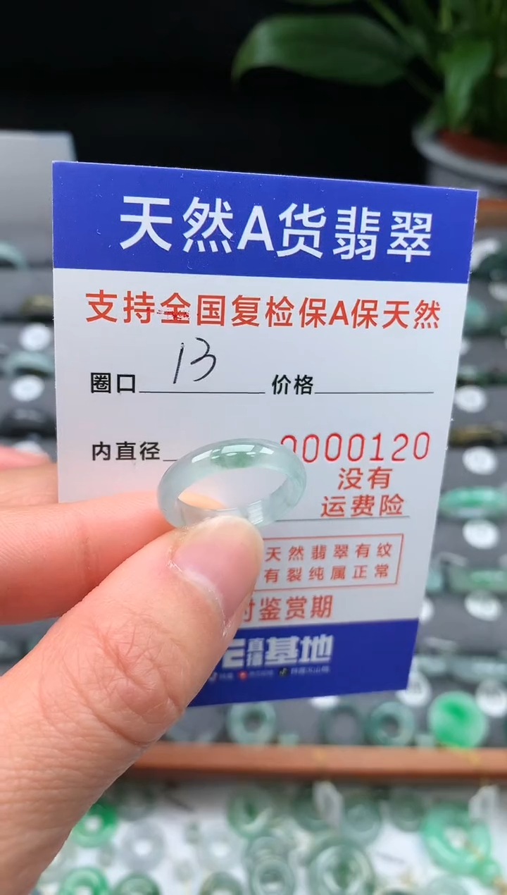 【闪购商品】翡翠戒指未镶嵌13号圈口0120