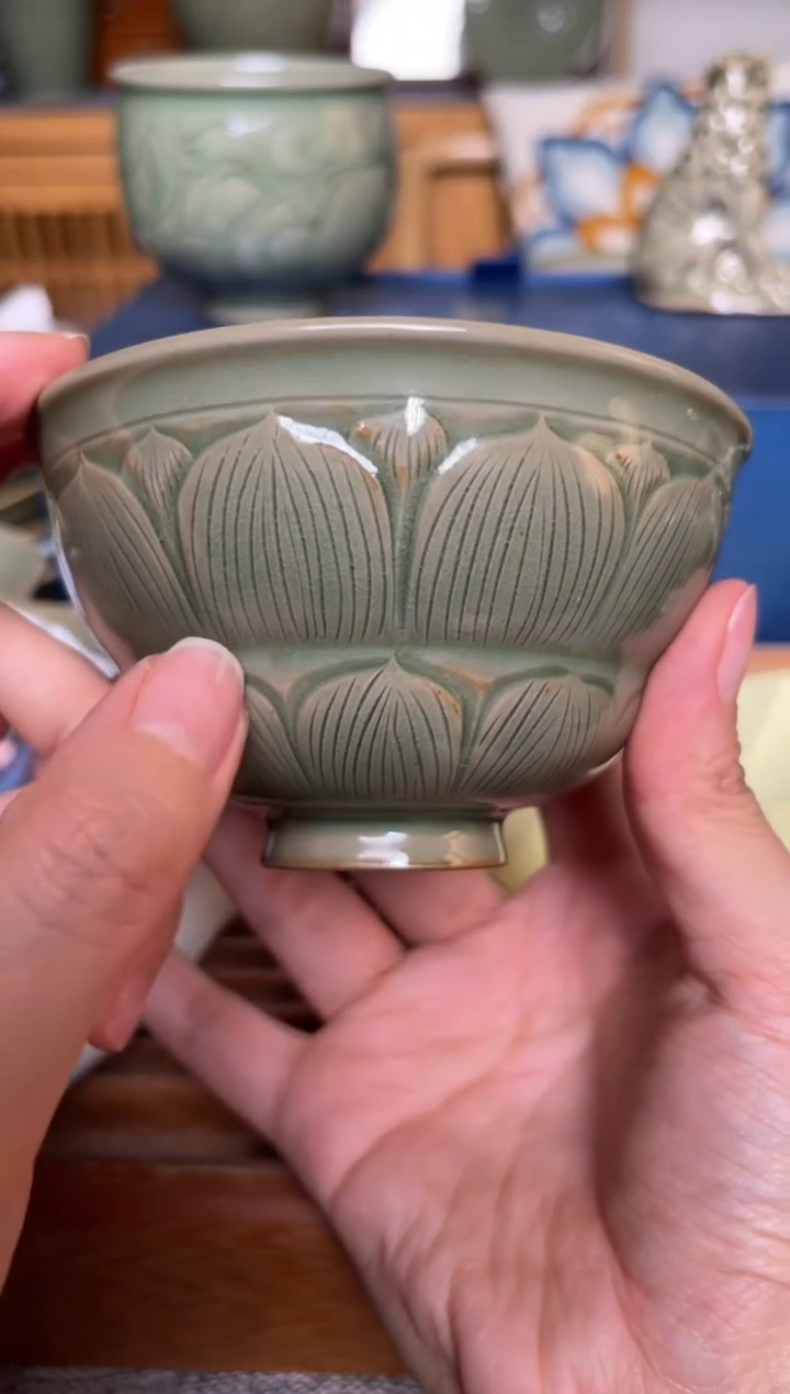 【闪购商品】其他265王晓娜 纯手工秘色福禄杯