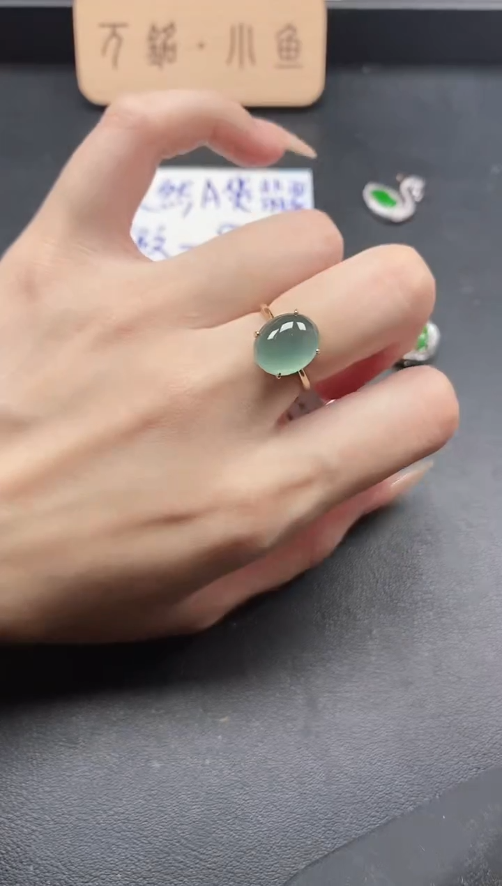 银S925镶嵌戒指翡翠51511