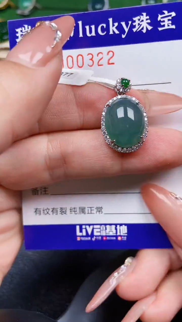 【闪购商品】翡翠颈饰银S925镶嵌0322