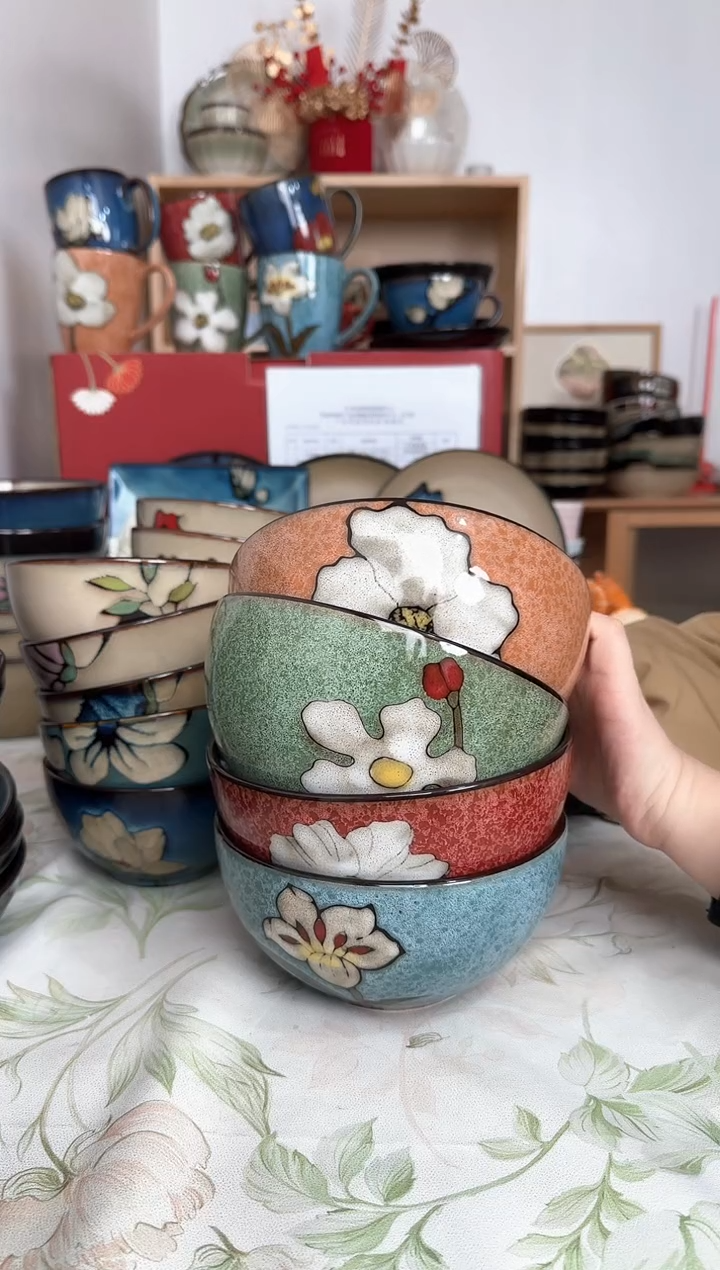 【闪购商品】瓷6寸韩式面碗四色