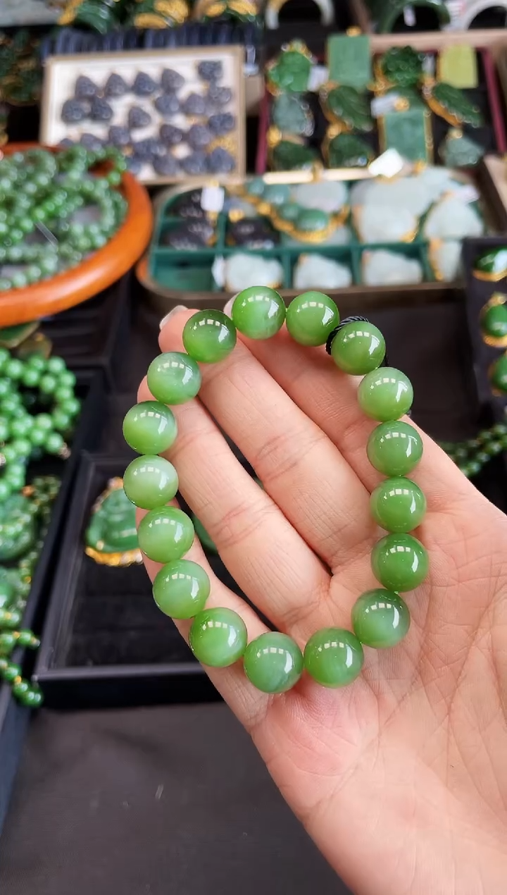 【闪购商品】和田玉手串未镶嵌12MM多样性发一Z