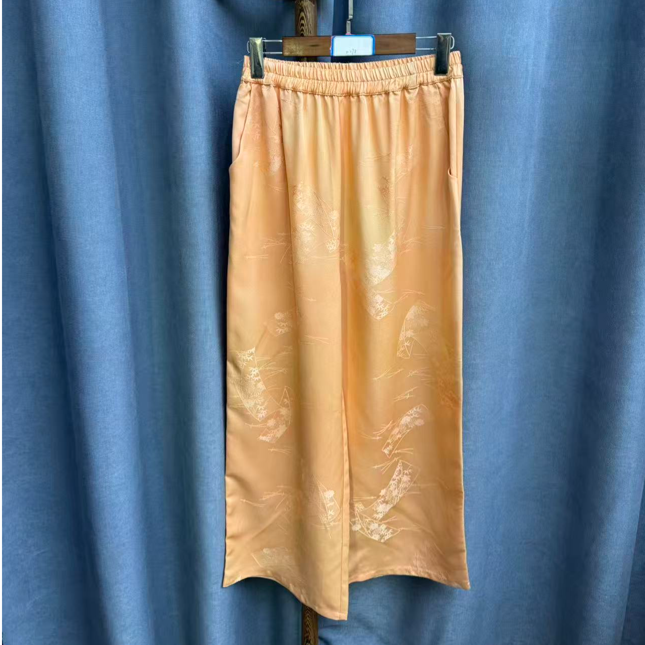 （瑕疵）秋季新款简约百搭宽松桑蚕丝直筒长裤女Z298