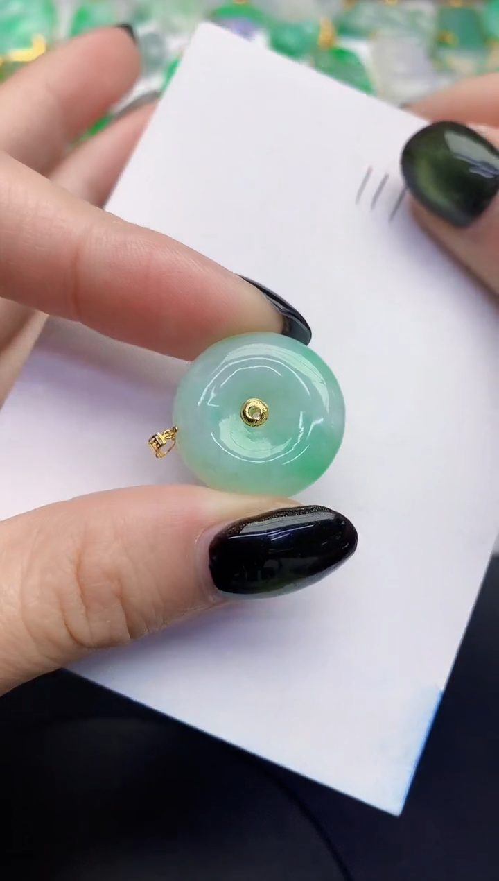 【闪购商品】翡翠颈饰18K金镶嵌00000000000