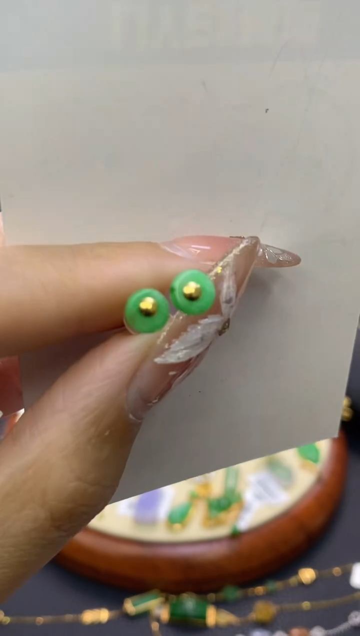 【闪购商品】翡翠颈饰18K金镶嵌净货12340