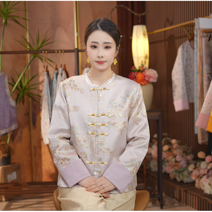 《故山春 -外套》新中式提花复古国风休闲百搭高定显瘦外套