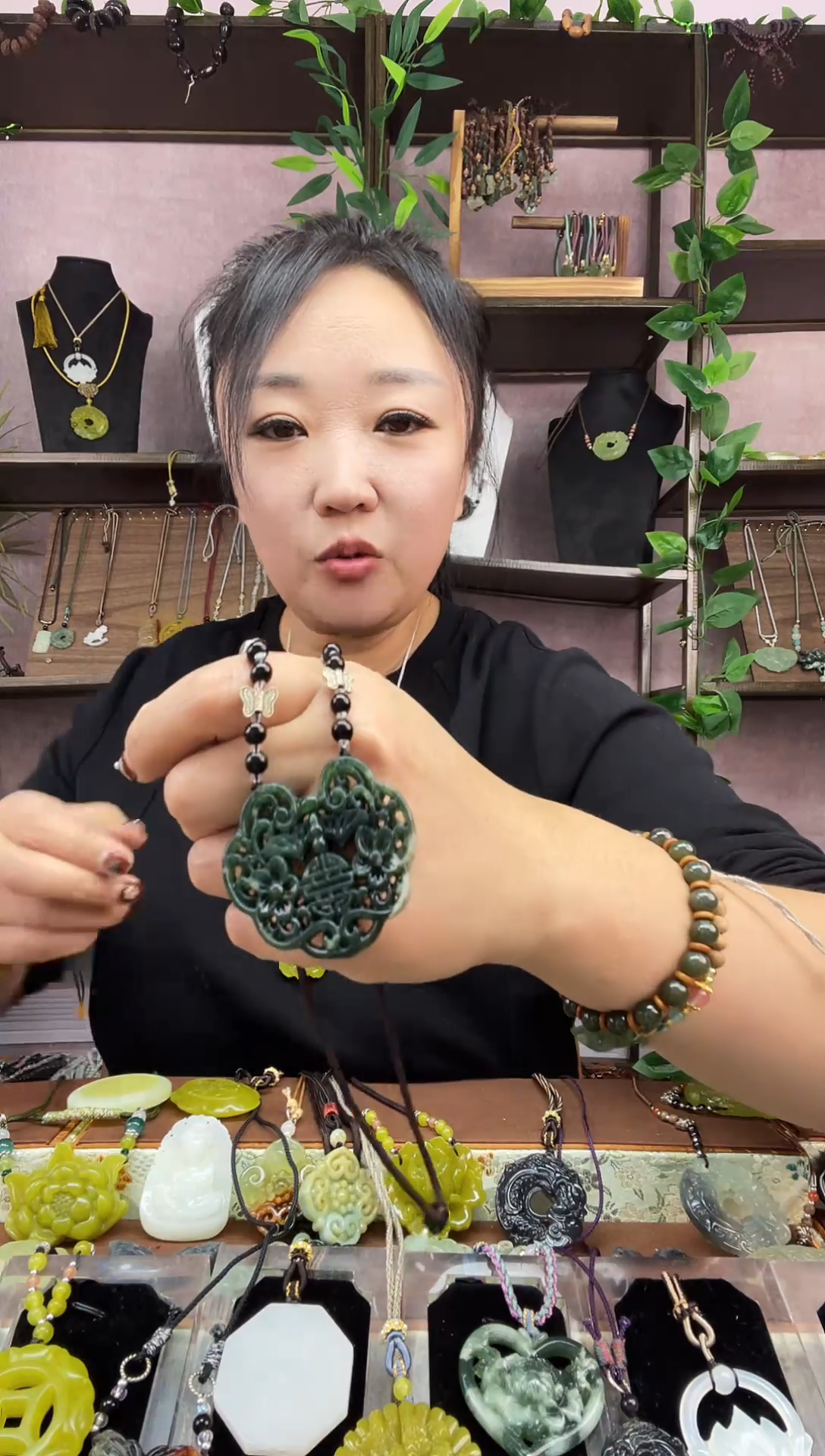 未镶嵌岫玉套链未镶嵌 岫玉 吊坠(赠链