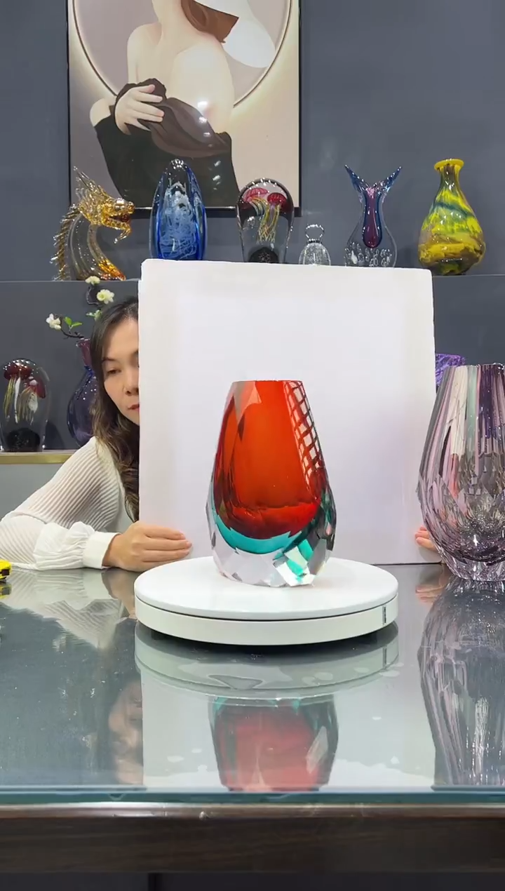 手工艺品琉璃小* 水晶琉璃花瓶1个