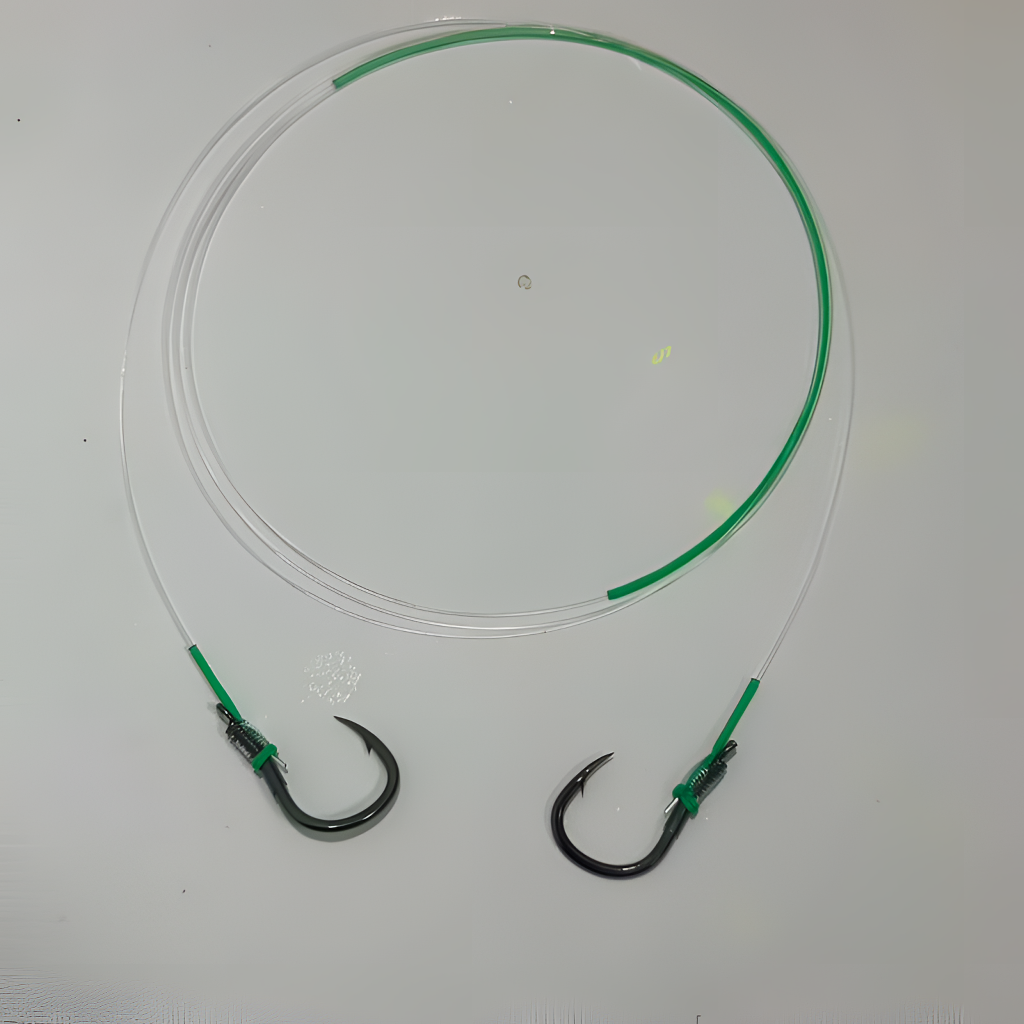 黑坑青鱼大物曲柄加粗钩A60超强拉力刺鱼强子线成品无铅拖底标塘