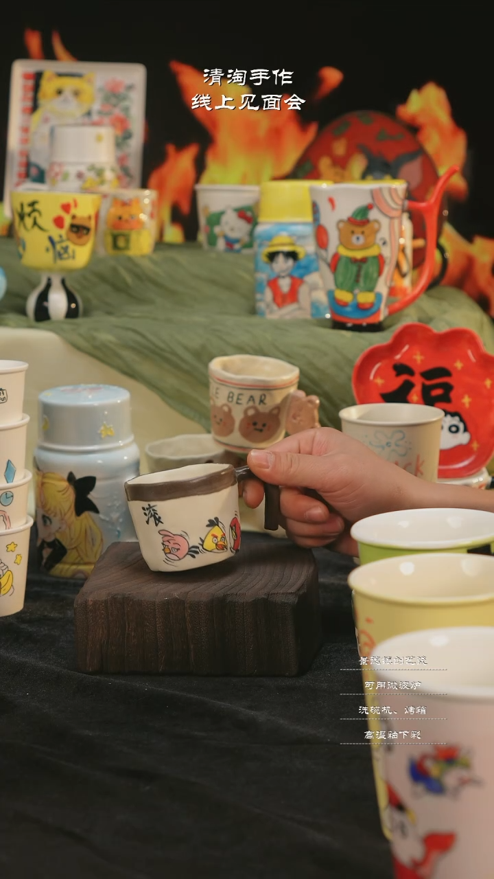 【闪购商品】摆件亲工手绘陶瓷-