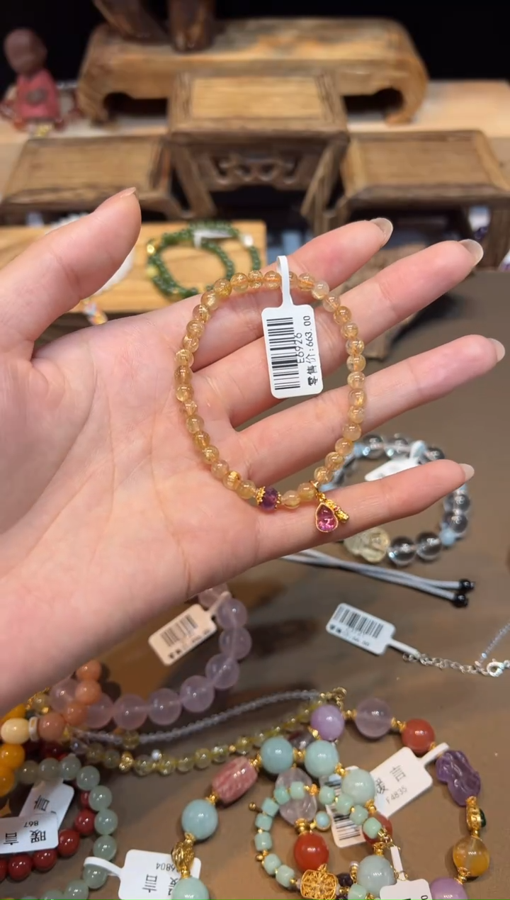 水晶手链未镶嵌手饰@@E6926