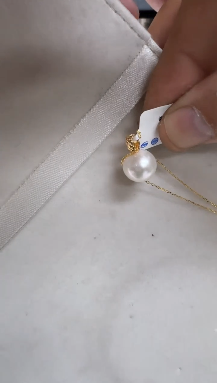 【闪购商品】淡水珍珠颈饰18K金镶嵌吊坠