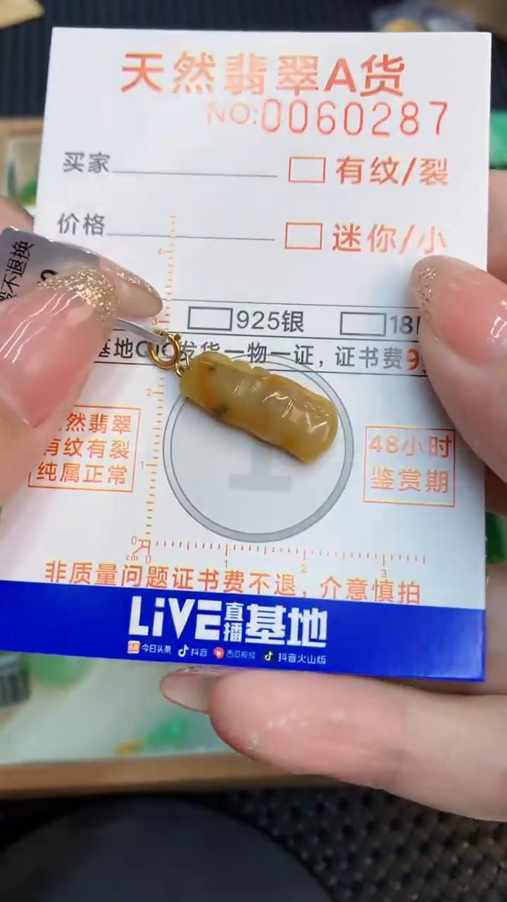 翡翠未镶嵌颈饰            8