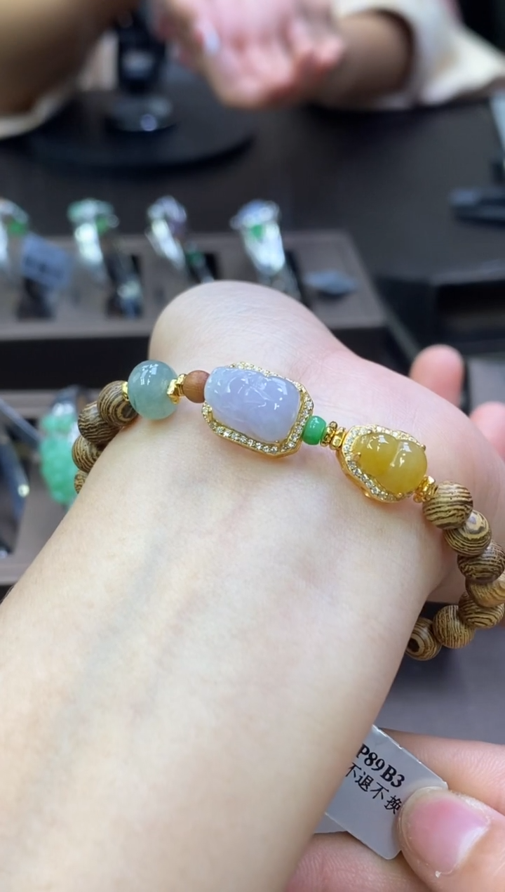 颈饰银S925镶嵌翡翠净货16514