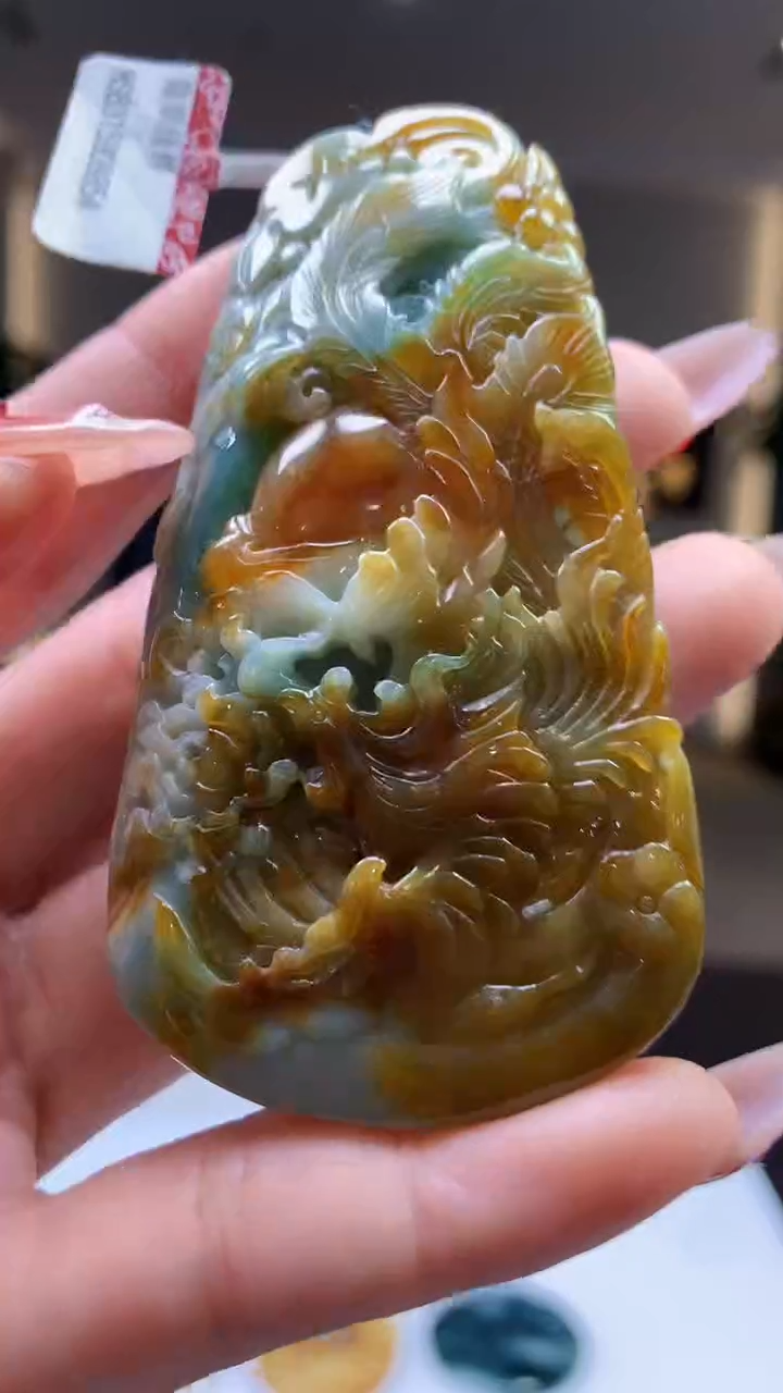 【闪购商品】定制翡翠未镶嵌1083ry-毛货挂件30